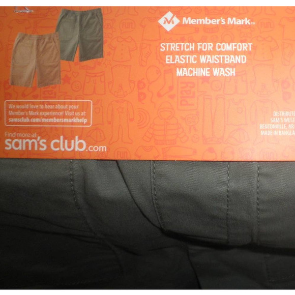 Boys 2-Pk Size 6/7 Woven Shorts, Green Midnight & Stone Khaki w/ Elastic Waist - Picture 8 of 8